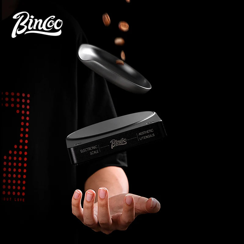 BINCOO Coffee Digital Scale Smart Scale for Weighing Espresso Beans Mini Portable Scale Accessories, Precise Home & Cafe Use