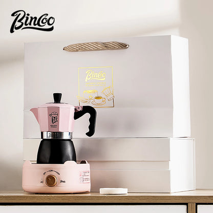 Bincoo Double Valve Coffee Moka Pot Espresso Maker Italian Coffee Concentrated Extraction Coffee Pot Barista Accessories 220V
