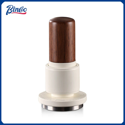 BINCOO 51mm/58mm 30Ib Impact Constant Pressure Coffee Tamper Stainless Steel Base Anti-Rust Wood Handle Barista Espresso Tools
