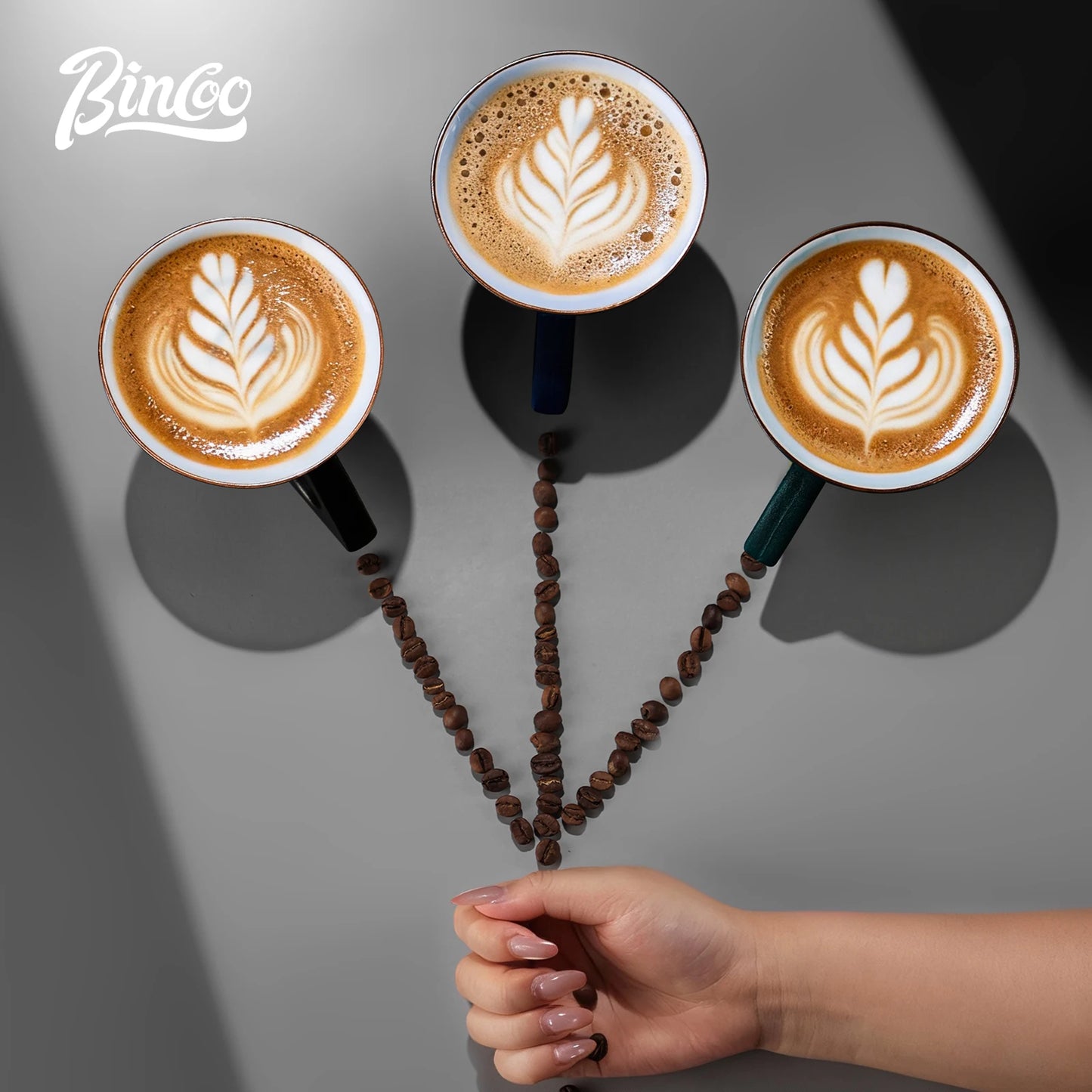 Bincoo Premium 220ml Ceramic Mug Set Ideal for Espresso Latte Mocha and Coffee Tasting Professional Grade Cups Elegant Design