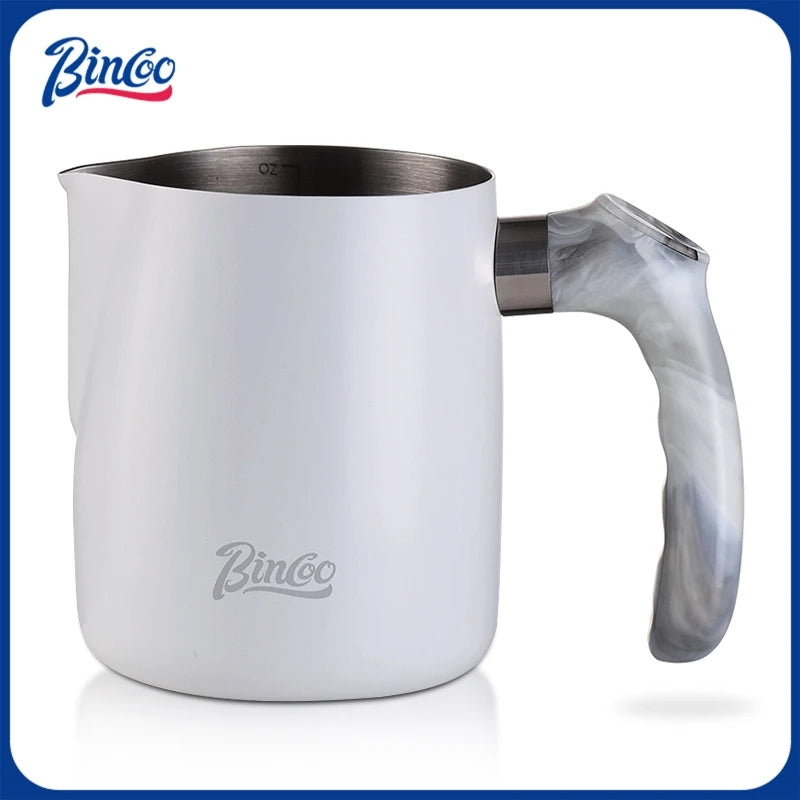 Bincoo GYKF2322 Professional Milk Frothing Jug 600ml Sharp Spout Cup Perfect for Latte Art and Milk Steaming Barista Essential Accessory