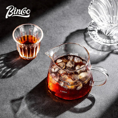 Bincoo 500ml 700ml Coffee Servers Maker Glass Coffee Sharing Pot for Drip Manual Pour over Coffee Pot for Home/Office/Café