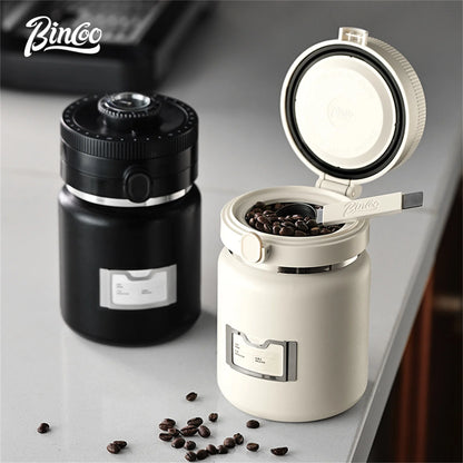 Bincoo 1000ML Coffee Bean Vacuum Airtight Sealed Tank Stainless Steel Grain Tea Nut Keep Fresh Storage Jars Kitchen Sealed Cans