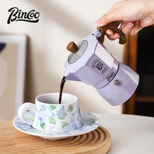 Bincoo Dual Valve Moka Pot Espresso Coffee Maker for Home and Outdoor Two Cups Hand Brewed Coffee Pot Italian Home Barista Tool