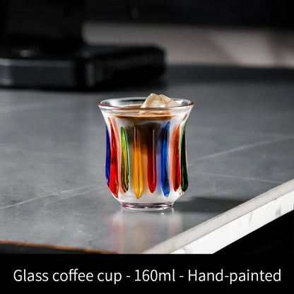 BINCOO 90ml-400ml Glass Coffee Cup Drinking Glasses for Espresso Cappuccino Latte Mug Juice Cocktails Home Kitchen Barista Tools