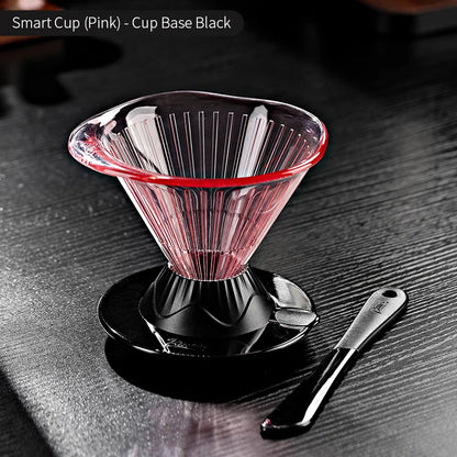 BINCOO 600ml Reusable Immersion Coffee Dripper Filters Smart Pour Over Drip Hand-Brewed Coffee Maker Tritan Coffee Filters Cup
