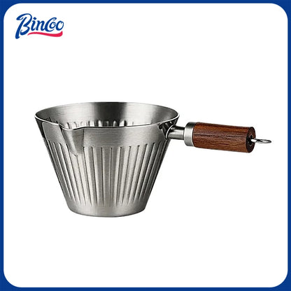 Bincoo 304 Stainless Steel Espresso Measuring Cup – Drip Tray Receiver with Scale, Coffee Machine Extraction Cup