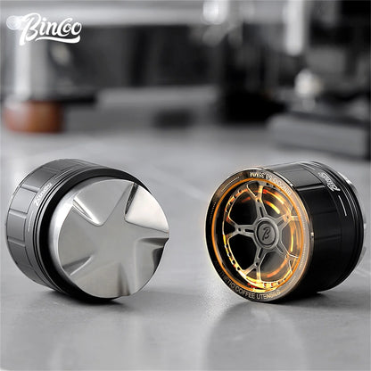 Bincoo 58/58.35mm Self Gravity Powder Distributor Stainless Steel Powder Hammer Automatic Height Adjustment Italian Barista Tool
