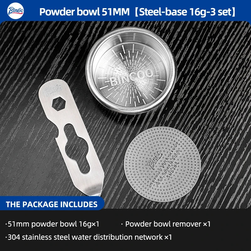 BINCOO High Precision Extraction Matrix Basket Filter,Micro Sieve Filter Basket Stainless Steel Portafilter Basket for 51/58.5mm