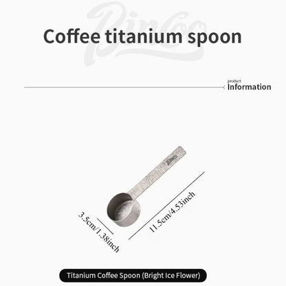 Bincoo Pure Titanium Coffee Measuring Spoon for Baking Home Use,Coffee Bean Scoop Gram Scale for Ground Coffee Specialty Tool