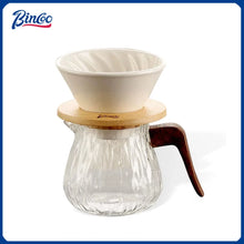 Bincoo 400ml Pour Over Coffee Dripper Espresso Pot Set Coffee Kettle Brewing Cup Threaded Ceramic Funnel Filter Cup Tea Pot