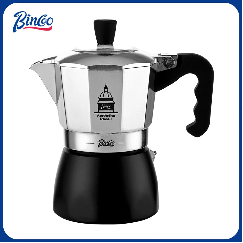 BINCOO Espresso Maker, Grecas De Cafe, Italian Coffee Pot Ideal for Kitchens & RV Travel, Full-Bodied Coffee with Ease & Style