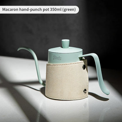 Bincoo GYKF0578 1350ML Hand Brewed Coffee Pot Stainless Steel Goose Neck Long Spout Narrow Mouth with Handle Milk Foam Teapot Kitchen Tool