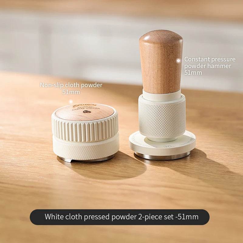 Bincoo 30LB Impact Force Tamper Set with Solid Wood Distributor 51/58mm Constant Pressure Self-Leveling Espresso Tool Kit