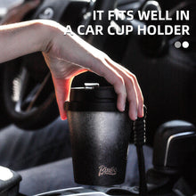 Bincoo 280ml Double Wall Ceramic Lined Travel Mug Portable Car Insulated Cup Stainless Steel Thermal Cup for Camping & Daily