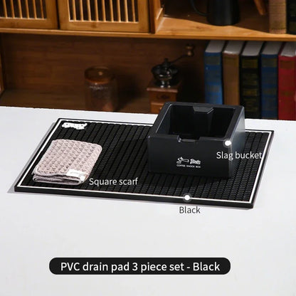 Bincoo Espresso Coffee Tamper Mat PVC Tamping Holder Anti-Skid Coffee Bar Mat for Delonghi Breville Portafilter Barista Tools