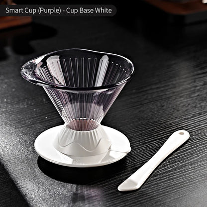 BINCOO 600ml Reusable Immersion Coffee Dripper Filters Smart Pour Over Drip Hand-Brewed Coffee Maker Tritan Coffee Filters Cup