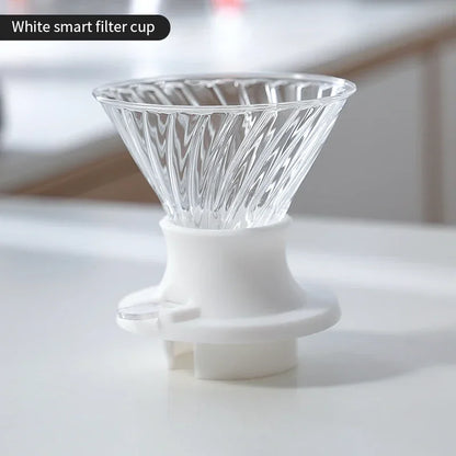 BINCOO Reusable Immersion Coffee Dripper Filters V02 Set Switch Pour Over Dripper Hand Brewing Coffee Maker Glass Coffee Filters