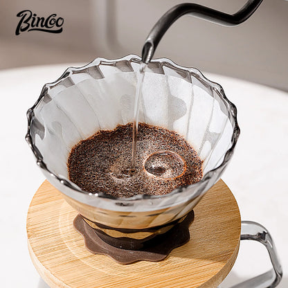 Bincoo 600ml Pour Over Coffee Dripper Coffee Pot Set Coffee Kettle Brewing Cup Octagonal Coffee Pot Coffee Tea pot Funnel Set