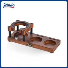 Bincoo Wood Coffee Tamper Mat Station Stand Portafilter Holder Base Rack Set For 51MM 53MM 58MM Coffee Accessories Barista Tools