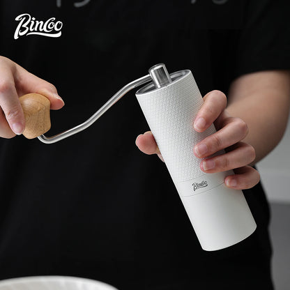 Bincoo Manual Coffee Grinder, 420 Stainless Steel Burrs, Professional Double Bearing Adjustable Grinder,Portable Coffee Grinding