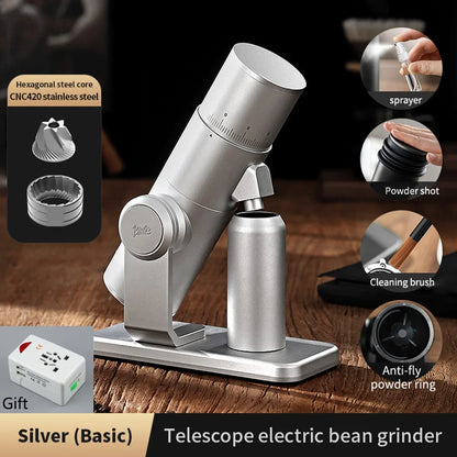 BINCOO BC-DM01 Professional Barista Electric Coffee Bean Grinder Aluminum Alloy Fuselage Titanium Conical Burr Commercial Household Tool