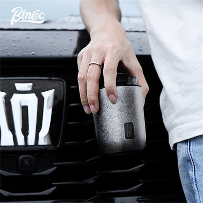 BINCOO 240ML Pure Titanium Coffee Thermos Cup Car Leak-proof Travel Thermal Mug Portable Vacuum Insulated Coffee Cup Gift Box