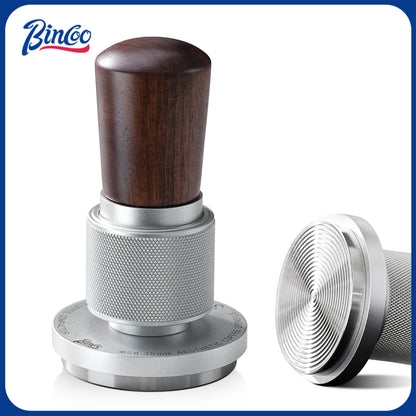 Bincoo 30LB Impact Force Tamper Set with Solid Wood Distributor 51/58mm Constant Pressure Self-Leveling Espresso Tool Kit