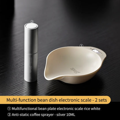 Bincoo Professional Coffee Scale Bean Tray Intelligent Electronic Scale Kitchen Scale 500G/0.1G Precise Weighting Rechargeable