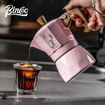 Bincoo Dual Valve Moka Pot Espresso Mocha Pot Concentrated  Extraction Coffee Pot Home Brewing Kit Maker Barista Use Tools