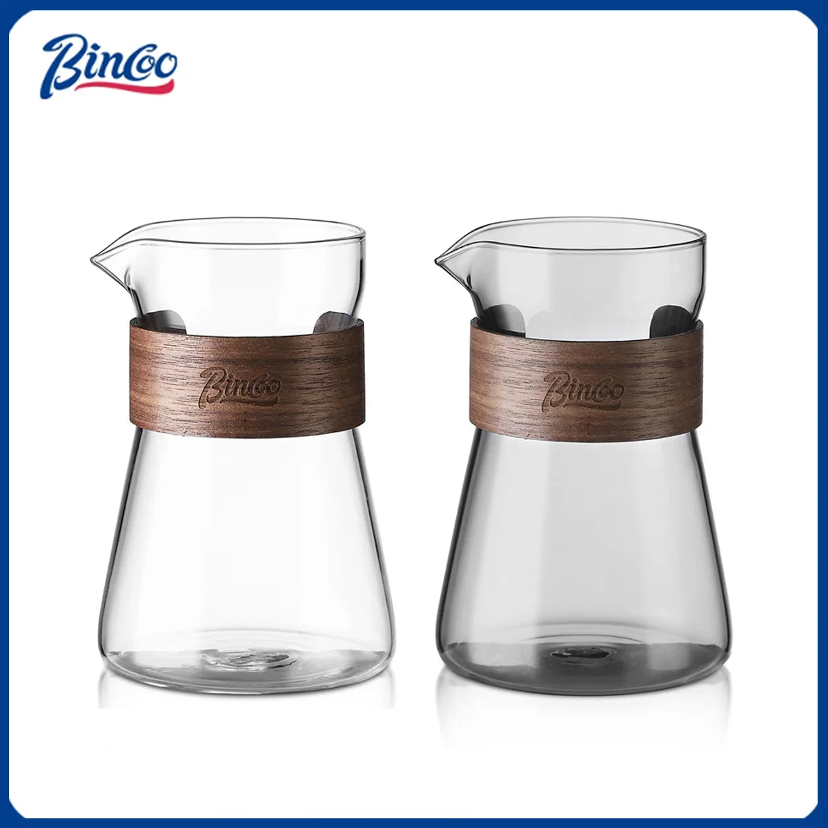 Bincoo 500ml Coffee Share Pot Pour Over Coffee Dripper Set Glass Server V01 Funnel Drip Maker Brewed Cup Coffee Sharing Pots Set