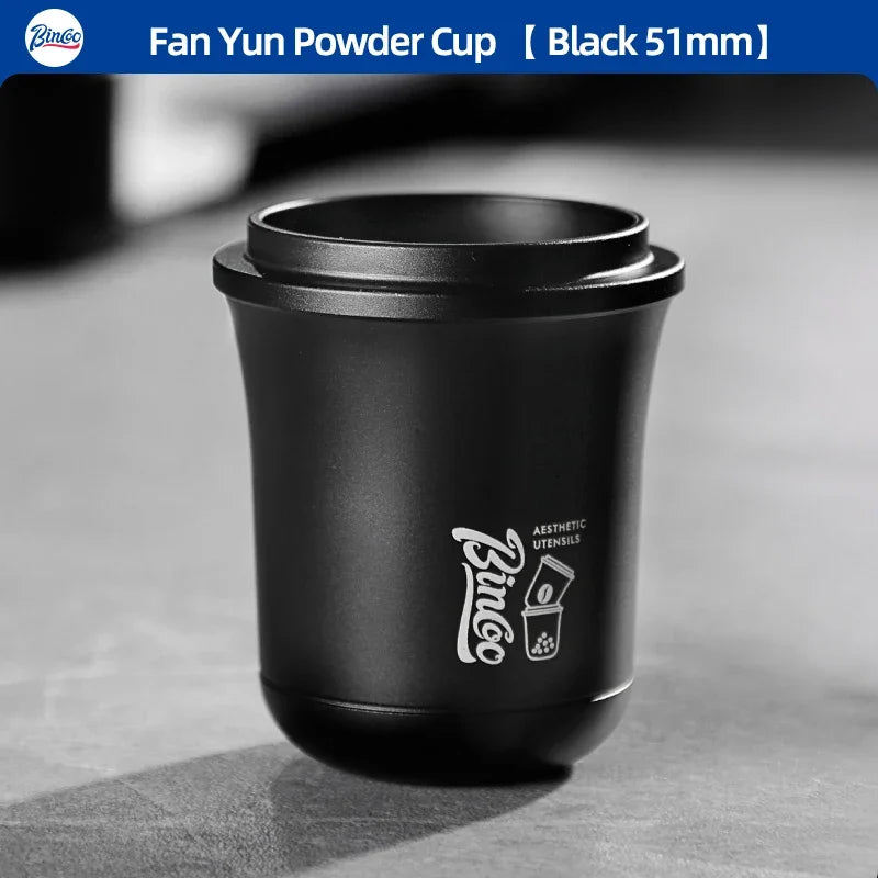 Bincoo 51/58mm Coffee Dosing Cup Aluminum Material Compatible with Espresso Portafilter Durable Wear Resistant Tool for Barista