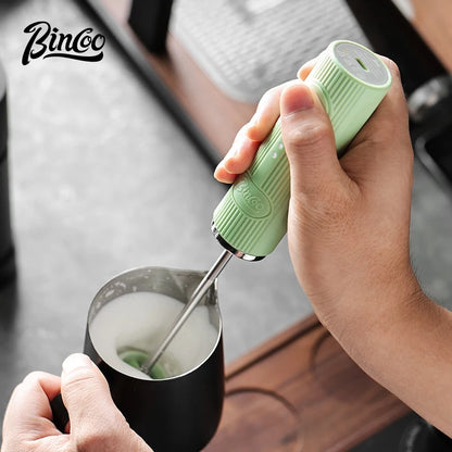 Bincoo Coffee Electric Milk Frother Coffee Latter Mug Set Milk Frother Mixer Coffee Latte Art Cup 300/450ML