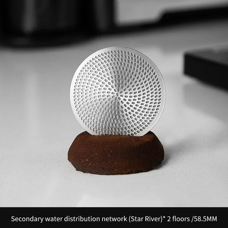 Bincoo Kaleidoscope Secondary Water Distribution Net Italian Coffee Powder Bowl Sintered Piece for Uniform Extraction Stainless