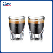 BINCOO 50ml Espresso Glass Measuring Cup Clear Shot Glasses Coffee Mugs Set Espresso Measuring Cup Tools Milk Frothing Pitcher