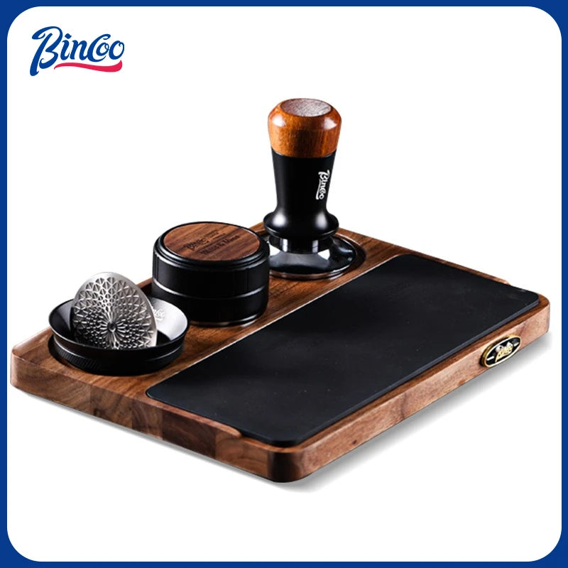 Bincoo 51-58mm Coffee Storage Board Tampers Coffee Distributor Dosing Ring Reusable Filter Holder Barista Espresso Coffeware Set