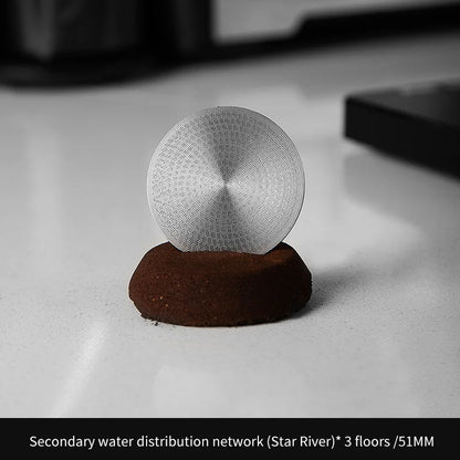 Bincoo Kaleidoscope Secondary Water Distribution Net Italian Coffee Powder Bowl Sintered Piece for Uniform Extraction Stainless