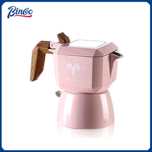 Bincoo Aries Sagittarius Star Dual Valve Moka Pot Espresso Extraction Pot Italian Home Barista Tools Electric Heating Stove 220V