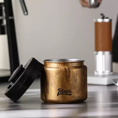 Bincoo Coffee Bean Vacuum Sealed Canister Fresh-Keeping Household Coffee Powder Storage Canister Stainless Steel Titanium