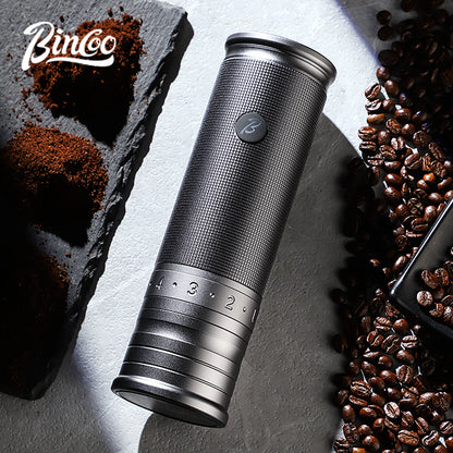 Bincoo Portable Electric Coffee Grinder 420 Steel Core Grinder All-Metal Body Home Outdoor External Italian Small Coffee Grinder