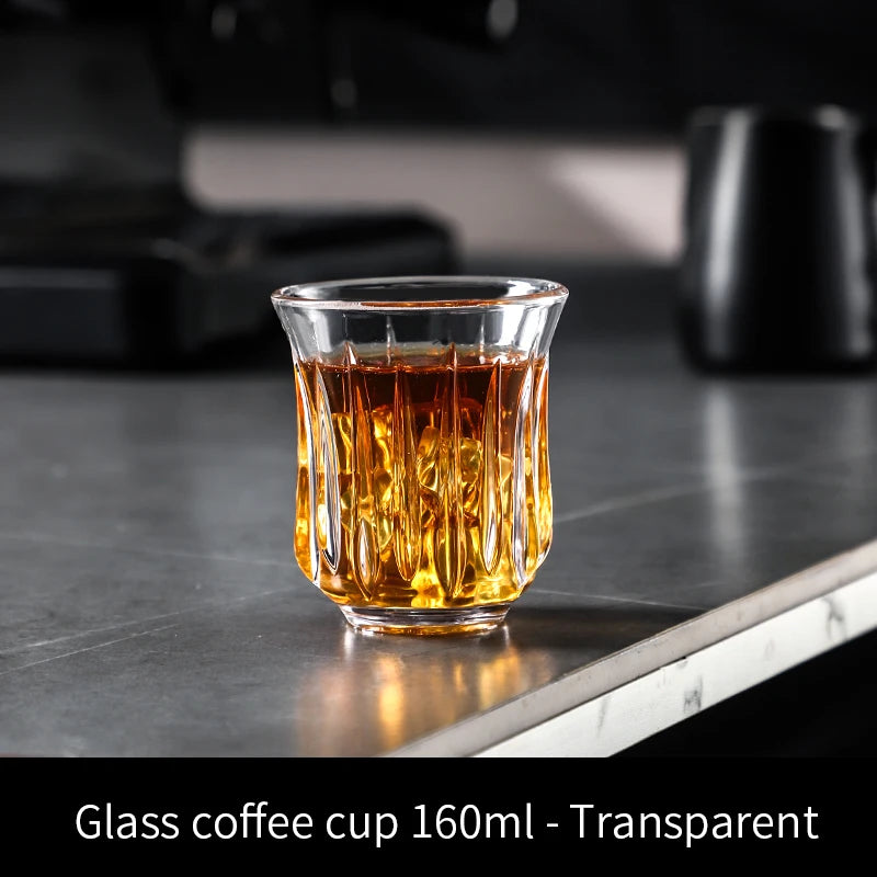 BINCOO 90ml-400ml Glass Coffee Cup Drinking Glasses for Espresso Cappuccino Latte Mug Juice Cocktails Home Kitchen Barista Tools