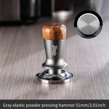 Bincoo Professional Coffee Tamper 51/58mm Spring Pressure Threaded Base Auto Leveling for Portafilter Use