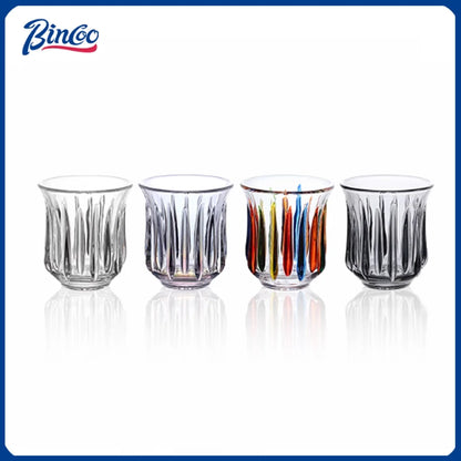 BINCOO 90ml-400ml Glass Coffee Cup Drinking Glasses for Espresso Cappuccino Latte Mug Juice Cocktails Home Kitchen Barista Tools