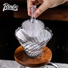 Bincoo Coffee Filter Paper Holder, Heat-Resistant Tritan Coffee Press Ring, Pour Over Assistant, Household Coffee Accessories
