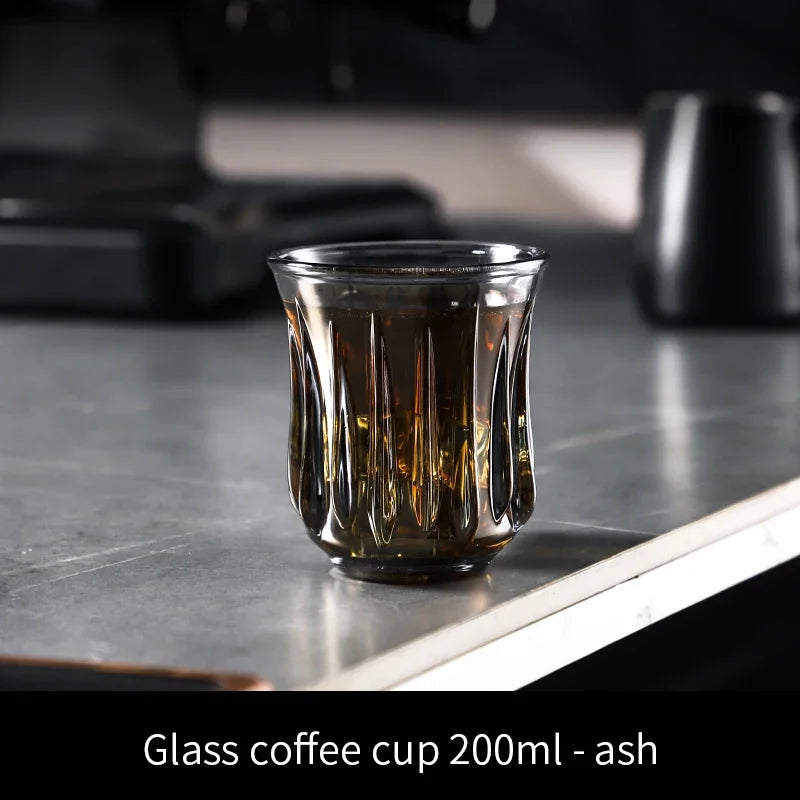 BINCOO 90ml-400ml Glass Coffee Cup Drinking Glasses for Espresso Cappuccino Latte Mug Juice Cocktails Home Kitchen Barista Tools