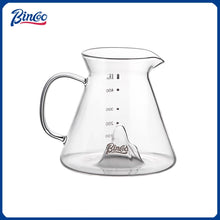 BINCOO 450ml Pour Over Coffee Dripper Glass Sharing Pot Funnel Drip Coffee Maker Hand Brewed Cup Coffee Set with Filter Paper