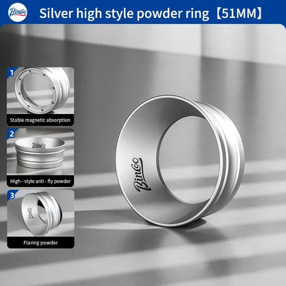 Bincoo Coffee Dosing Ring Magnetic High 3.2cm Espresso Funnel 51mm 58mm For Delonghi Breville Portafilter Home Barista Tools