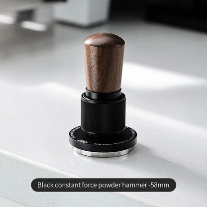 Bincoo 51MM/58MM 30lb Constant Pressure Espresso Coffee Tamper, Stainless Steel Ripple Base, Wood Handle for Home/Cafe Barista