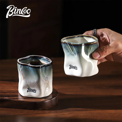 Bincoo Ceramic Coffee Cup Barista Tools Art Latte Espresso Mug for Tea Cocoa Cappuccino Home Office Cafe Kitchen Accessories