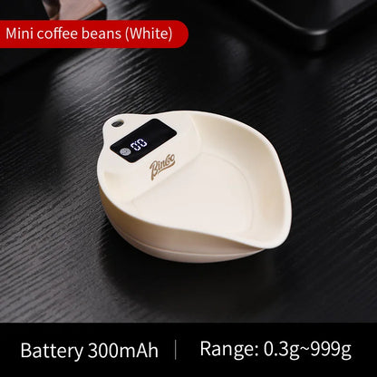 BINCOO Coffee Scale Electronic Bean Measuring Scale ABS Espresso Weighing Display Tray 0.1g/1kg Precise Weighing Barista Tools